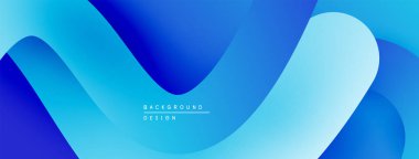 Soyut mavi dalgalar dinamik arkaplan yaratır. Yumuşak eğimler hareketi, derinliği ve modern estetiği akla getiriyor. Minimalist tasarım.