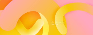 Soyut arkaplan akıcı kurdeleler içerir. Yumuşak gradyanlar turuncu, sarı ve pembe renkleri harmanlarlar. Minimalist tasarım sıcaklığı, akıcılığı çağrıştırıyor.