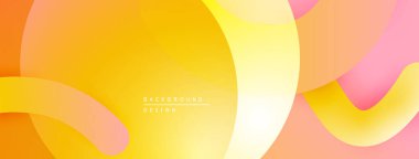 Soyut sıvı şekiller, sıcak renk paleti. Sarılar, portakallar, pembeler düzgün bir şekilde harmanlanır. Arka planlar için modern tasarım ögesi.