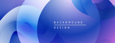 Soyut sıvı şekilleri, mavi mor gradyan. Modern tasarım, pürüzsüz geçişler, projeler için zarif bir zemin.