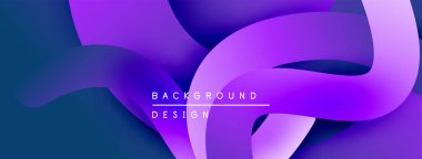 Soyut mor dalgalar dinamik arkaplan yaratır. Yumuşak gradyanlar harmanlanarak modern tasarım unsurları sunar. Minimalist metin mevcut.