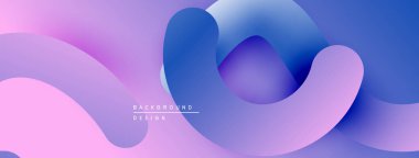 Soyut sıvı şekiller harmanlanır, canlı mor, pembe renkler yaratır. Modern tasarım yumuşak hareket ve hafif kıvrımları çağrıştırıyor. Arkaplan dijital sanatı öneriyor.