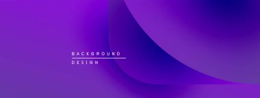 Soyut mor arkaplan tasarımı. Yumuşak eğimler akışkan şekiller yaratır, modern estetik. Metin arkaplan tasarımı okur.