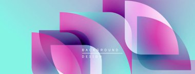 Soyut sıvı şekilleri örtüşür ve canlı renk değişimleri yaratır. Turkuaz, pembe, mor renkler kusursuz bir şekilde harmanlanır. Modern tasarım ögesi.