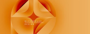 Soyut turuncu tasarım. Dairesel şekiller örtüşüyor, dinamik görsel etki yaratıyor. Çeşitli projeler için modern arkaplan.