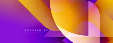 Soyut geometrik şekiller canlı mor, turuncu renkleri harmanlarlar. Modern tasarım dinamik görsel deneyim yaratır. Arkaplan özellikleri ince doku.