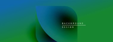 Soyut sıvı şekilleri mavi ve yeşillikleri harmanlıyor. Gradyan etkisi modern arkaplan tasarımı yaratır. Minimalist estetik, temiz çizgiler mevcut.