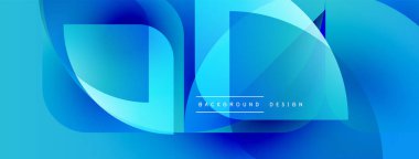 Soyut mavi şekiller örtüşür, dinamik görsel efekt yaratır. Modern tasarım arka planlar ve sunumlar için uygundur. Yumuşak eğimler mevcut derinlik.
