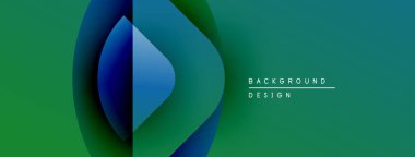 Soyut gradyan tasarımı. Mavi, yeşil renkler düzgün bir şekilde harmanlanır. Minimalist kompozisyon, metin arka plan tasarımı. Modern estetik.