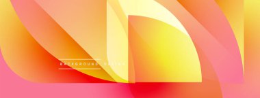 Soyut renkli tasarım. Yumuşak eğimler, akışkan şekiller dinamik görsel deneyimler yaratır. Sıcak tonlar kompozisyona hakim.