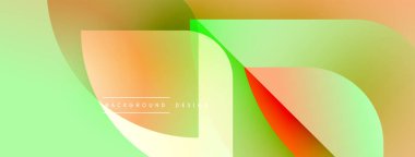 Soyut akışkan şekiller, canlı renklerin karışımı. Yeşil, turuncu, sarı renkler dinamik görsel efekt yaratır. Modern tasarım ögesi.