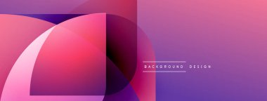 Soyut gradyanlar çakışıyor, dinamik görsel etki yaratıyor. Pembe, mor renkler kompozisyona hakim. Mevcut en küçük metin.