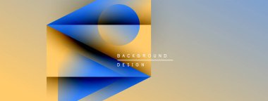 Soyut geometrik tasarım. Üst üste binen şekiller dinamik görsel efekt yaratır. Sıcak, serin renkler kusursuz bir şekilde harmanlanır. Minimalist estetik.