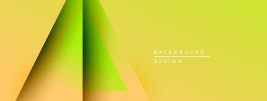 Soyut geometrik tasarım. Sarı, yeşil katmanlar derinlik yaratır. Minimalist tarz, modern estetik. Temiz arkaplan, basit metin ögeleri.