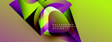 Soyut enerjik tasarım. Mor, yeşil renkler harmanlanmış. Dinamik şekiller modern görsel etki yaratır. Metin arkaplan tasarımı okur.