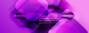 Soyut mor arkaplan. Geometrik şekiller, dinamik görsel efekt oluşturur. Dijital projeler için modern tasarım ögesi.