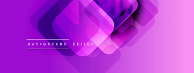Soyut mor katmanlar dinamik görsel efekt yaratır. Modern tasarım elementleri yenilik, teknoloji ve gradyan öneriyor. Minimalist estetik.