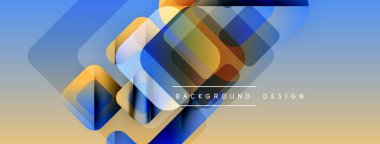 Soyut geometrik şekiller örtüşür, canlı bir değişim etkisi yaratır. Mavi, altın renkleri kompozisyona hakim. Modern tasarım ögesi.