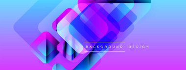 Soyut geometrik şekiller örtüşüyor, canlı mor ve mavi renkler yaratıyor. Modern tasarım elementleri dijital sanat, arkaplan dokusu.