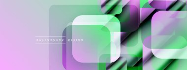 Soyut geometrik desen. Yumuşak mor, yeşil renk karışımı. Modern tasarım elementleri dinamik görsel akış yaratır. Minimalist stil.