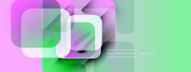 Soyut geometrik şekiller çakışıyor. Yumuşak pastel renkler harmanlanarak modern arkaplan oluşturur. Işık eğimleri görsel derinliği arttırır.