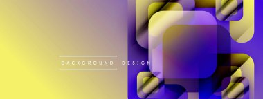 Soyut geometrik desen. Sarı, mor renkler modern görsel doku yaratır. Metin kaplamalı minimalist tasarım.