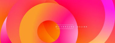 Soyut sıvı şekilleri, canlı gradyanlar. Turuncu, pembe, sarı renkler kusursuz bir şekilde harmanlanarak dinamik görsel akış yaratır. Modern tasarım ögesi.