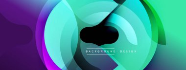 Soyut canlı katmanlar dinamik dairesel bileşim yaratır. Gradyan renkler harmanlanarak modern arkaplan tasarımı oluşturur. Düz geçişler, görsel uyum..