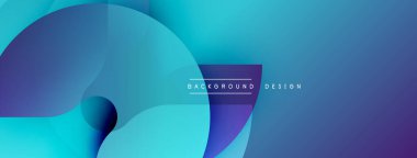 Soyut sıvı şekiller, canlı maviler, morlar modern arka plan yaratır. Metin arka plan tasarımı okur. Düzen eğimleri kompozisyona hakim.