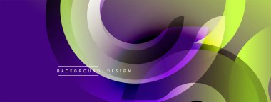 Soyut sıvı şekiller, canlı renklerin karışımı. Mor, yeşil, sarı renkler dinamik bir zemin oluşturur. Modern tasarım ögeleri pürüzsüz geçişler sunar.