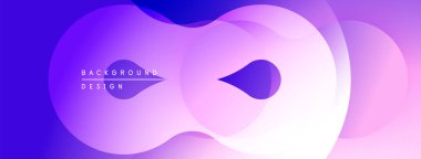 Soyut mor arkaplan. Üst üste binen şekiller akış tasarımı yaratır. Renkler derinliği gösteriyor, modern estetiği..