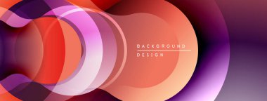 Soyut sıvı şekilleri örtüşür ve canlı bir değişim etkisi yaratır. Sıcak renkler baskın gelir, daha serin mor renklere dönüşür. Modern tasarım ögesi.