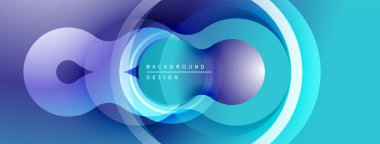 Soyut akışkan şekiller, canlı maviler, morlar dinamik bir zemin oluşturur. Modern tasarım, pürüzsüz eğimler, zarif kompozisyon.