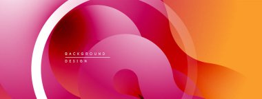 Soyut sıvı şekiller, canlı renklerin karışımı. Modern tasarım, pürüzsüz eğimler dinamik kompozisyon yaratır. Mükemmel arkaplan.