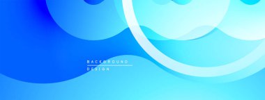 Soyut mavi arkaplan. Pürüzsüz akış şekilleri dinamik görsel efektler yaratır. Çeşitli projeler için modern tasarım.