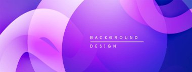 Soyut sıvı şekiller, mor renkler, modern tasarım. Gradyan arka plan dinamik görsel efekt yaratır. Basit, temiz estetik..