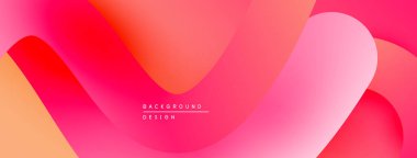 Soyut eğim arkaplanı. Pürüzsüz şekiller canlı pembeler, portakallar harmanlıyor. Modern tasarım akıcılığı ve sıcaklığı çağrıştırıyor. Minimalist estetik.