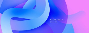 Soyut sıvı şekilleri mavileri, morları, pembeleri harmanlıyor. Dinamik kompozisyon modern arkaplan tasarımı yaratır. Yumuşak gradyanlar görsel ilgi sunar.