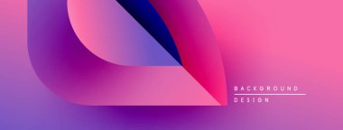 Soyut gradyanlar çakışıyor, dinamik görsel akış yaratıyor. Pembe, mor renkler kompozisyona hakim. Modern tasarım ögesi.
