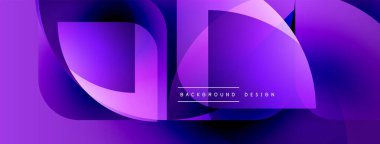 Soyut mor tasarım. Dinamik eğriler modern, akışkan şekiller yaratır. Dereceli gölgeler derinlik ve görsel ilgi sunar. Minimalist stil.