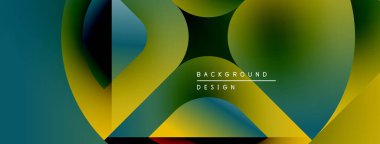 Soyut sıvı şekilleri örtüşür ve canlı renk değişimleri yaratır. Modern tasarım elementleri dinamik hareket, doku önerir.