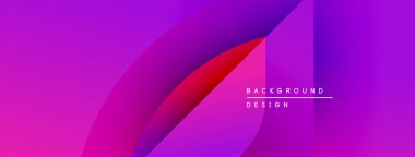 Soyut eğim arkaplanı. Canlı mor, morumsu, kırmızı renkler düzgün bir şekilde harmanlanır. Minimalist tasarım metin ögeleri, temiz satırlar içerir.