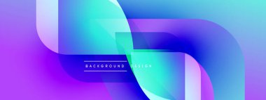 Soyut sıvı şekilleri canlı mor, mavi renkleri harmanlar. Modern tasarım dinamik hareketler, pürüzsüz geçişler öneriyor. Arkaplan özellikleri metin örtüsü.
