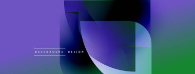 Soyut sıvı şekilleri, mor ve yeşil renkleri harmanlıyor. Modern tasarım yumuşak eğimlere ve dinamik kompozisyona sahiptir. Metin arkaplan tasarımı okur.