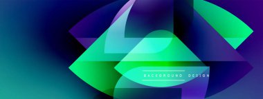 Soyut, canlı şekiller örtüşüyor, dinamik, renkli bir arkaplan oluşturuyor. Gradyan renkleri düzgün bir şekilde harmanlanarak modern görsel cazibe sunuyor.