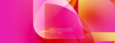 Soyut gradyanlar harmanlanır ve dinamik şekiller yaratır. Pembe, turuncu renkler tasarıma hakim, modern estetiğe işaret ediyor. Metin arkaplan tasarımı okur.