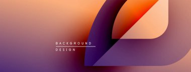 Soyut eğim arkaplanı. Mor, turuncu renkler düzgün bir şekilde harmanlanır. Minimalist tasarım metin elementleri, basit şekiller içerir. Modern estetik.