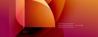 Soyut geometrik şekiller canlı turuncu ve kırmızı renkleri harmanlarlar. Modern tasarım sıcaklık, enerji ve karmaşıklığı çağrıştırıyor. Minimalist estetik.