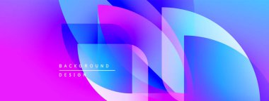 Soyut canlı katmanlar dinamik bileşim yaratır. Gradyan renkler harmanlanarak modern arkaplan tasarımı oluşturur. Pürüzsüz şekiller üst üste biniyor..