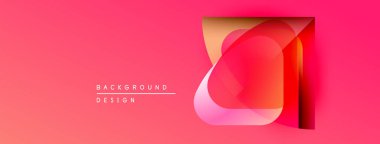 Soyut pembe gradyan tasarımı. Geometrik şekiller modern görsel efekt oluşturur. Metin arka plan tasarımı okur. Basit, temiz estetik..